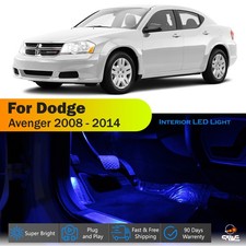 9 X For 2008 - 2014 Dodge Avenger Interior Led Lights Bulb Package Kit - Blue