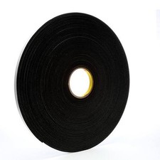 4718 - Vinyl Foam Tape - 1/4 in x 36 yd - Black - Pack of 1 