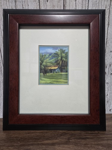 "Hula Palms" By Curtis Wilson Cost 4x5. Approx 14x12 Frame