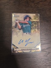 2023 Bowman Sterling Prospect Autographs Cole Young Superfractor 1/1