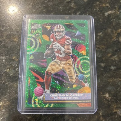 CHRISTIAN MCCAFFREY 2025 TOPPS COSMIC CHROME GREEN SPACE DUST /75 49ERS