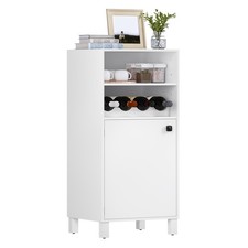 WOLTU Credenza da Cucina con Portabottiglie per 5 Bottiglie, Libreria Chiusa Ant