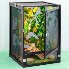 13 Gal Detachable and Foldable Reptile Butterfly Cage Terrarium, 360  Observa...