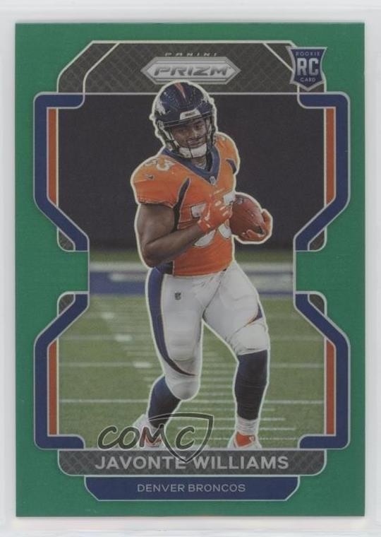 2021 Panini Prizm Rookie Green Prizm Javonte Williams #345 rf2