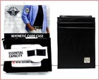 DOCKERS Men's LEATHER Magnetic CARD CASE Wallet - 6 Slots ID Photo BLACK 🌟NEW🌟