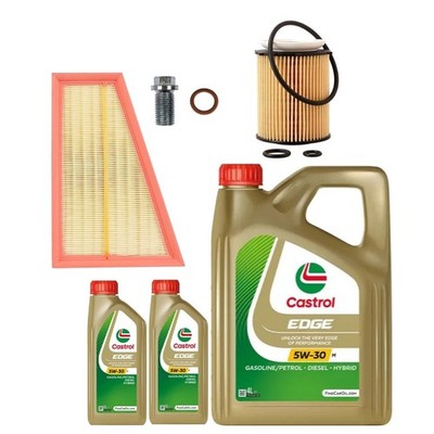 6L CASTROL EDGE 5W30 AIR OIL FILTERS SERVICE KIT FOR MERCEDES CLA180 1.6 13-19