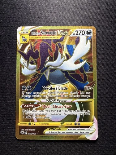 Pokemon Card Hisuian Samurott VSTAR 209/189 Astral Radiance Secret Rare - NM 