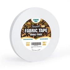 TSSART Fabric Tape M15 - Sticky Double-Sided Tape Strong Adhesive Cloth Leat...