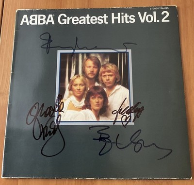 Abba Greatest Hits Band 2 Vinyl LP signiert von allen 4 Gruppenmitgliedern
