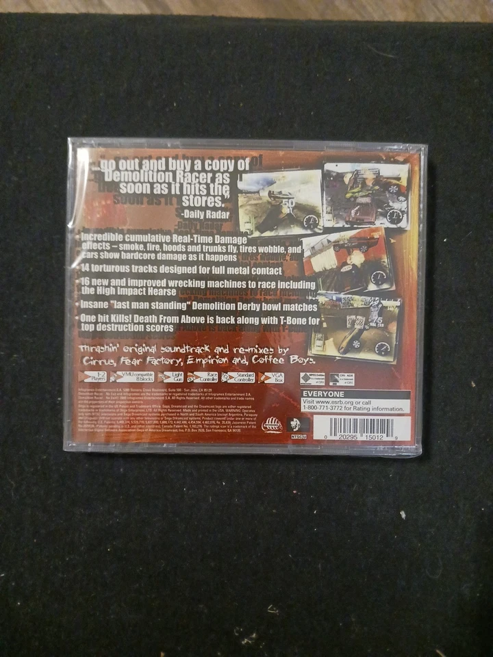 Sega Dreamcast Demolition Racer No Exit Video Game New & Factory Sealed WATA? - Image 2 of 3