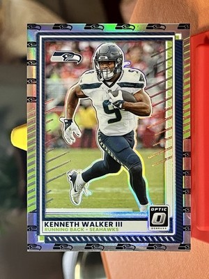 2025 Donruss Optic #133 Kenneth Walker III TEAM LOGO 9/32 JERSEY MATCH SBLXMVP!!