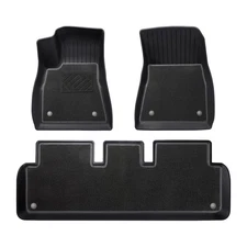 Set of 3 Refresh Edition Car Double-layer Foot Mat For 2023-2025 Tesla 3