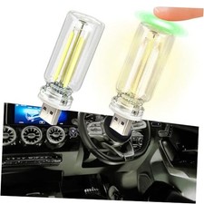 2PCS Car USB Night Lights, Touch Dimmable Vehicle Interior Ambient Lamp, white