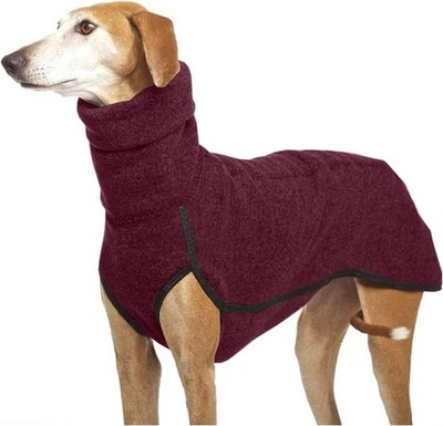 Esobo Fleece Dog Apparel Winter Warm Dog Coat Doggie Turtleneck Cozy Jacket L