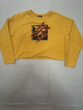 Dutch Bros Tigers Blood Yellow Cropped Sweatshirt L
