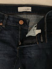 Ann Taylor Loft Women's Jeans, Size 2, Blue, Modern Straight Leg, Dark Wash