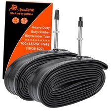 700C Heavy Duty Bike Tubes 700x18C/23C/25C FV48 Presta Valve (18/25-622) 700C 