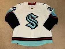 Seattle Kraken Jamie Oleksiak Game Worn Used Hockey Jersey 2022-23 MeiGray COA