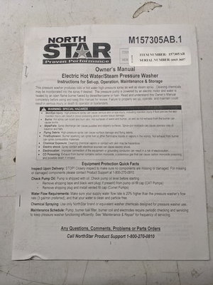 #ad NORTH STAR OWNERS MAINTENANCE PARTS LIST BOOK MANUAL PRESSURE WASHER M157305AB.1 $11.87