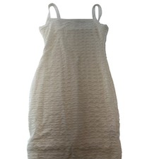 SHEIN White Sleeveless Bodycon Mini Dress Textured Size M