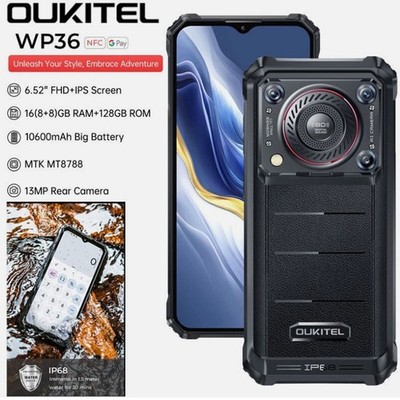 New WP36 4G LTE Rugged Mobile 10600mAh Android Smartphone, Waterproof, Dual SIM 