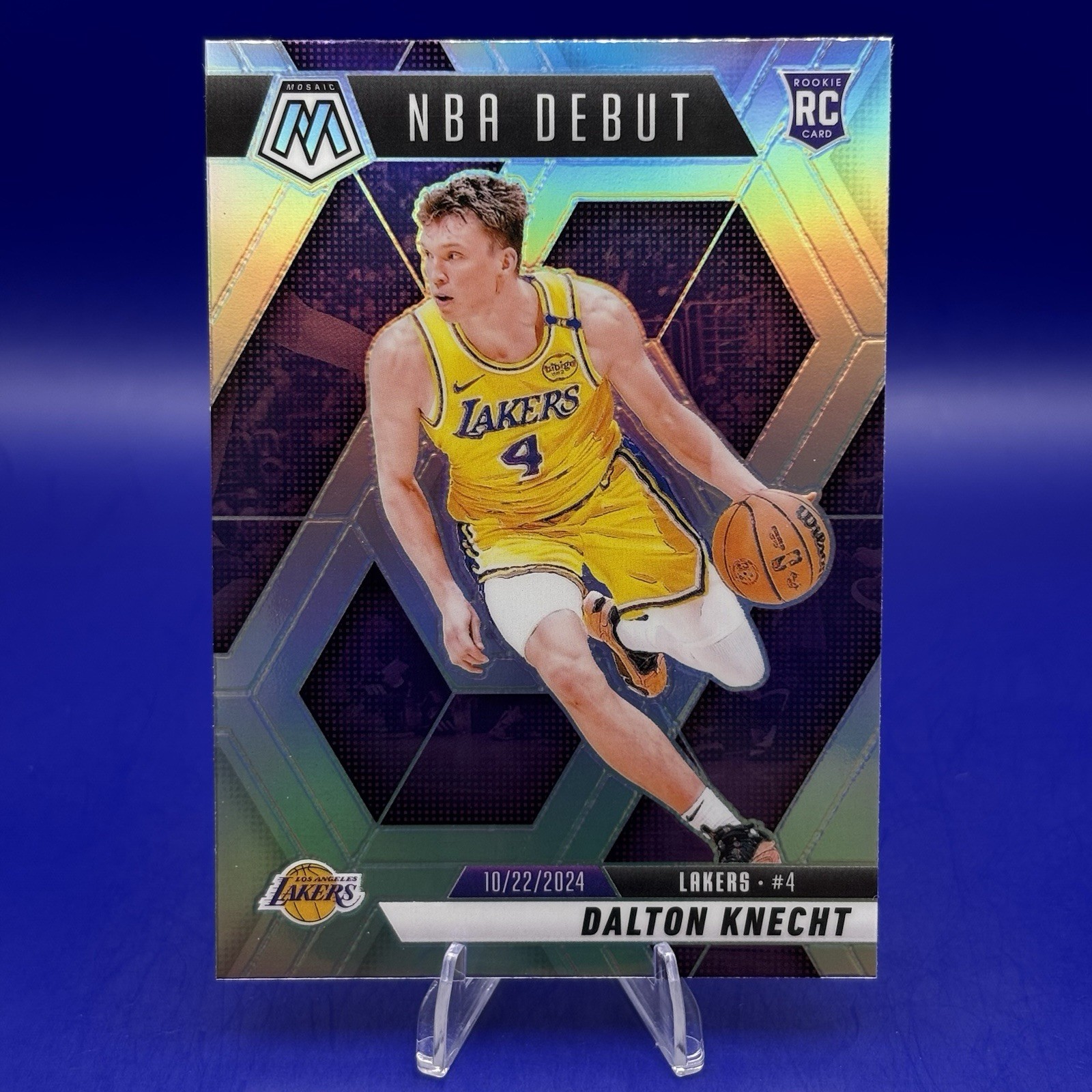 2024-25 Panini Mosaic Dalton Knecht NBA Debut Silver Prizm #264 Rookie RC Lakers