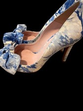 Ted Baker London Blue Floral Bow Heels Pumps ...