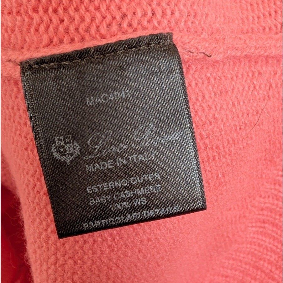 Loro Piana Cashmere Cardigan Womens 42/US6 Pink V-neck Long Sleeve Button Front image 6