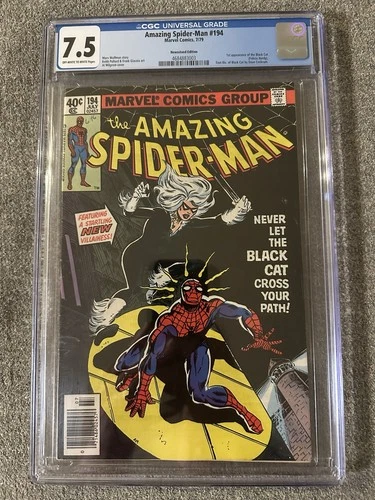 Amazing Spider-Man #194 CGC 7.5 WP - 1st Appearance Black Cat Felicia Hardy Key