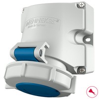 Mennekes 9105 - 3P - Blue - Grey - IP67 - 230 V - 16 A - 50/60 Hz
