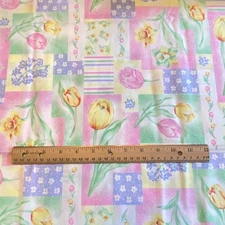1 YD Tulips Spring Floral Fabric Pastel Quilting Cotton Oakhurst