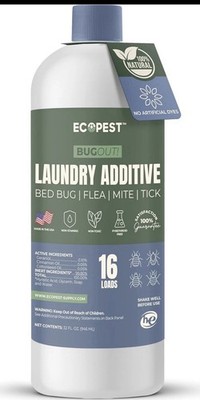 BugOut! Laundry Additive   Natural Detergent Booster for Bed Bug, Mite, Flea, 