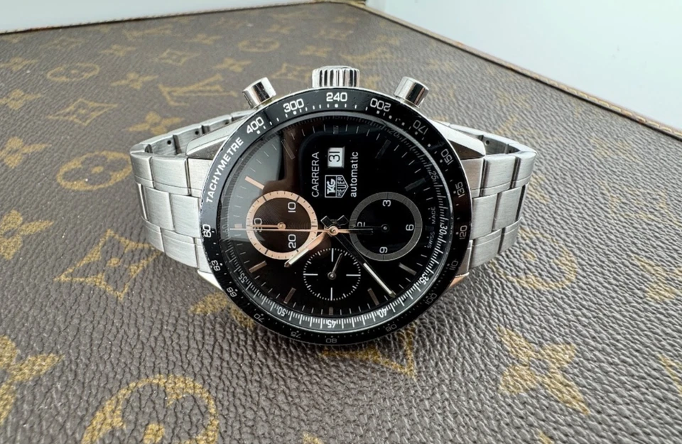 TAG Heuer Carrera Calibre 16 Day-Date Automatik Calibre 16 schwarzes Zifferblatt Swiss Made - Bild 4 von 4