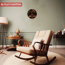 1pc Vintage Gothic Halloween Metal Wall Art - 8x8 Inch Round Rustproof Aluminum