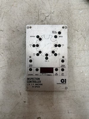 Owens-Illinois FPE-2-18 Rev A Inspection Controller Front Panel Fpe-2-017