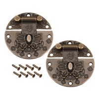 2 SäTze Holz Kiste Kasten Rechteck Verschluss Schluss Haspe 40Mm Bronzeton