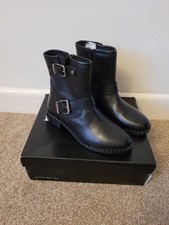 Dune Leather Biker Boots SZ 5 New with Box