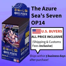 ONE PIECE Card The Azure Sea's Seven OP-14 OP14 Box Japanese Tape SEALED