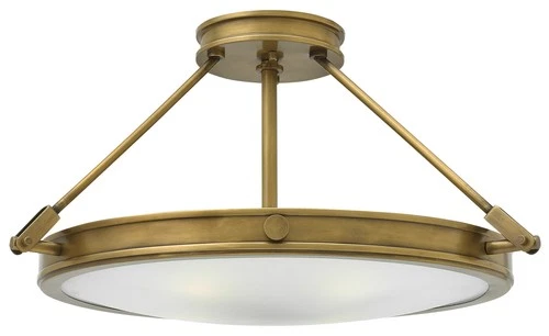 Hinkley Lighting 3382 Collier 4 Light 22"W Semi-Flush Bowl - Brass - Picture 1 of 10