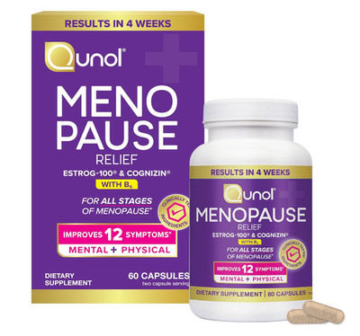 Qunol Menopause Relief Capsules Peri to Post  Results in 4 Weeks ~ Hormone Free