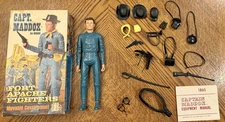 Nice Vintage Marx Johnny West Fort Apache Fighters Captain Maddox w/Box/Accs