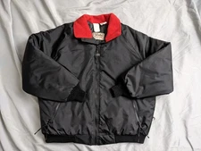 Vintage Walls Blizzard Pruf Bomber Jacket Mens Size XL Black Nylon Full Zip