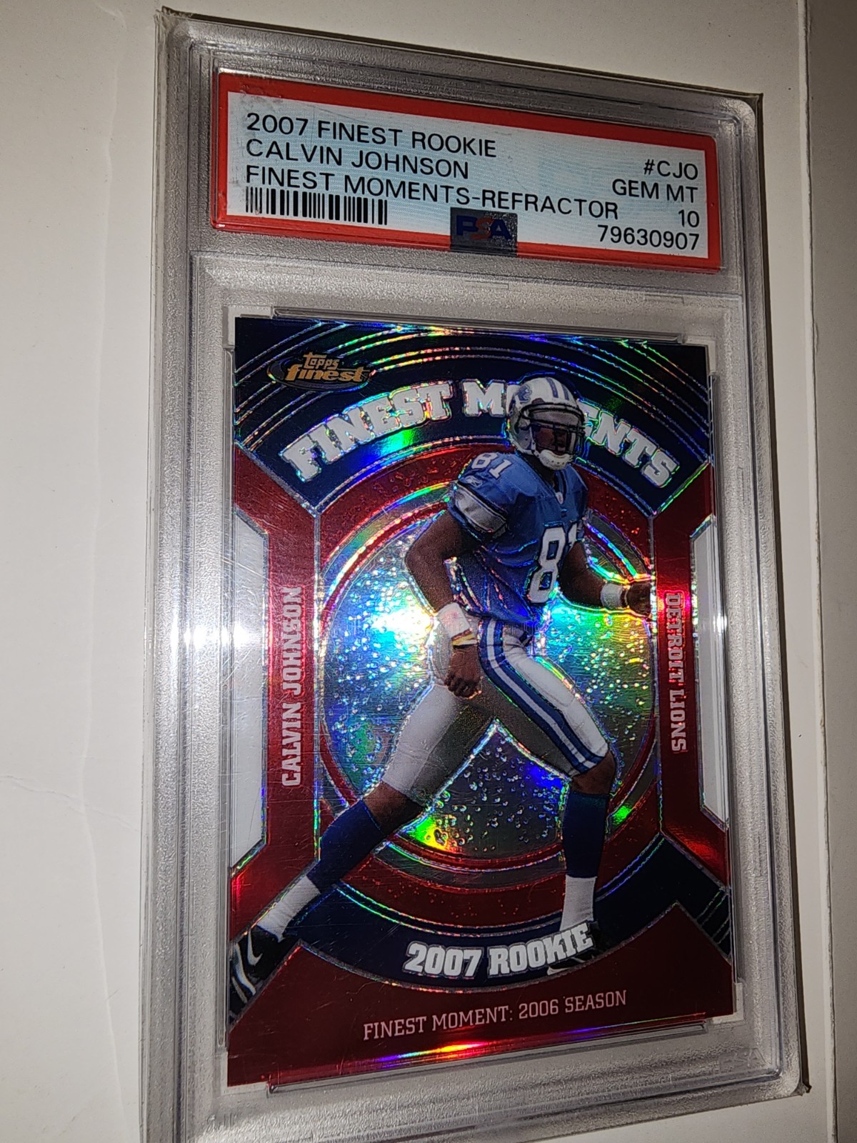 Calvin Johnson Finest Moments #CJO Refractor