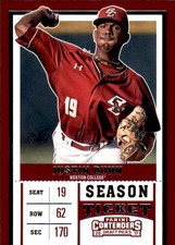 2017 Panini Contenders Draft Picks #11A Justin Dunn Number showing - BB