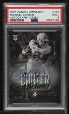 2021 Panini Luminance Rookie Green 5/25 Michael Carter #127 PSA 9 MINT Auto 0q21