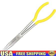 11 Inch Long Nose Pliers High Grip Milled Jaws Comfortable Vinyl Handle New