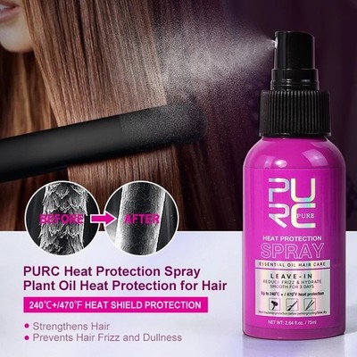 PURC Arganöl Hitzeschutz Spray glättend verhindern Frizz trockenes Haar Behandlung