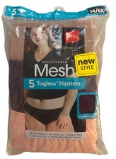 NEW Hanes Just My Size Mesh Brief Panty Pack Plus Size 14 6X Plus Women New