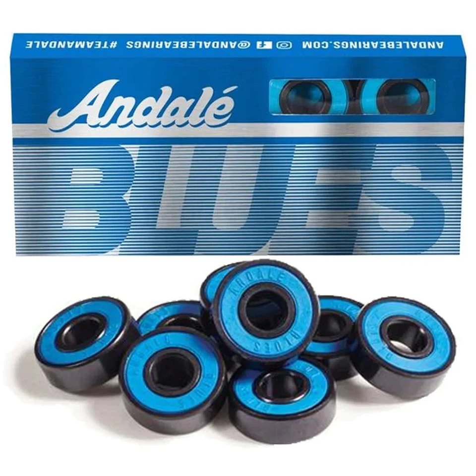 Andale Blues Pro Rated G5 Bearings for Skateboard & Longboard Cruiser (Set of 8)