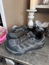 Merrell Men's size 11 MOAB Vibram Beluga Gray/Black Walking Show Hiking Show